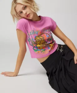 Trendy Printed Crop Top for Casual Wear